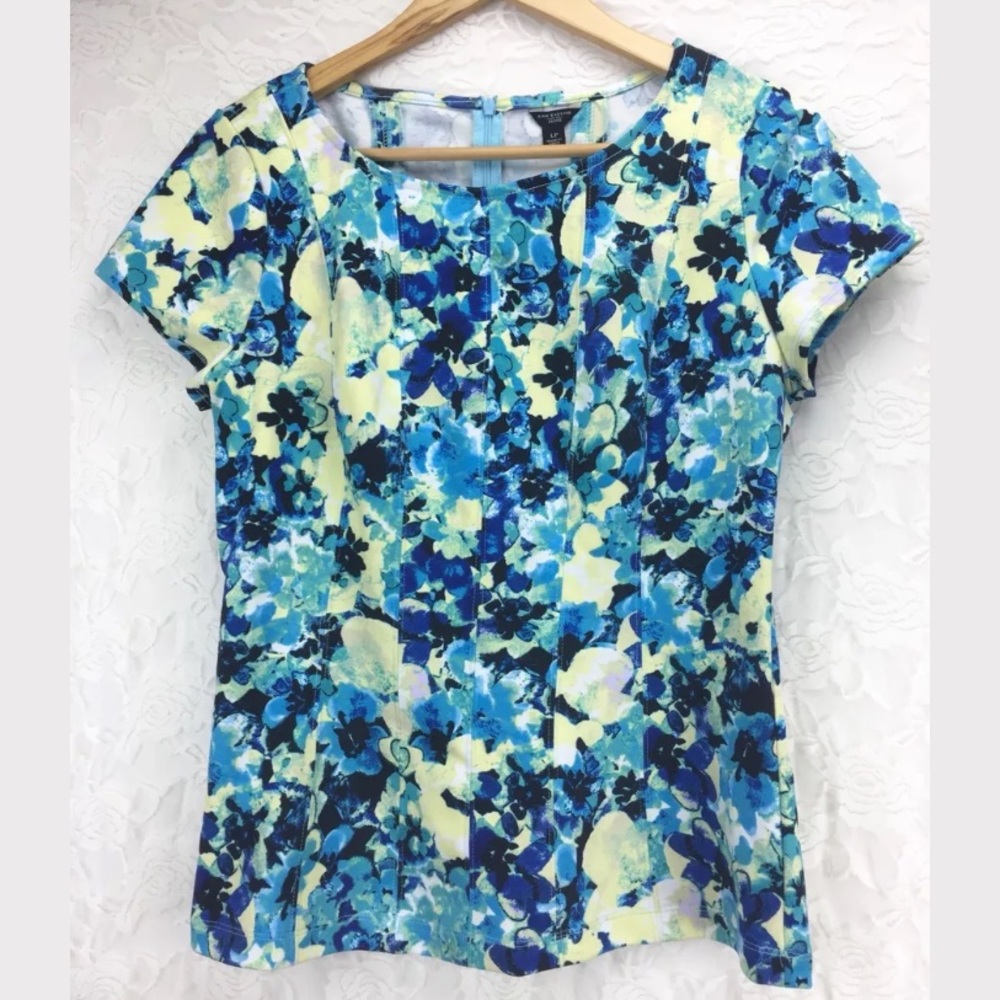 Ann Taylor Fitted Corset Style Short Sleeve Top